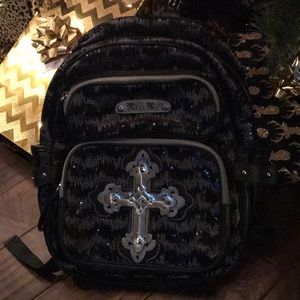 Miss Me black sequin backpack😍